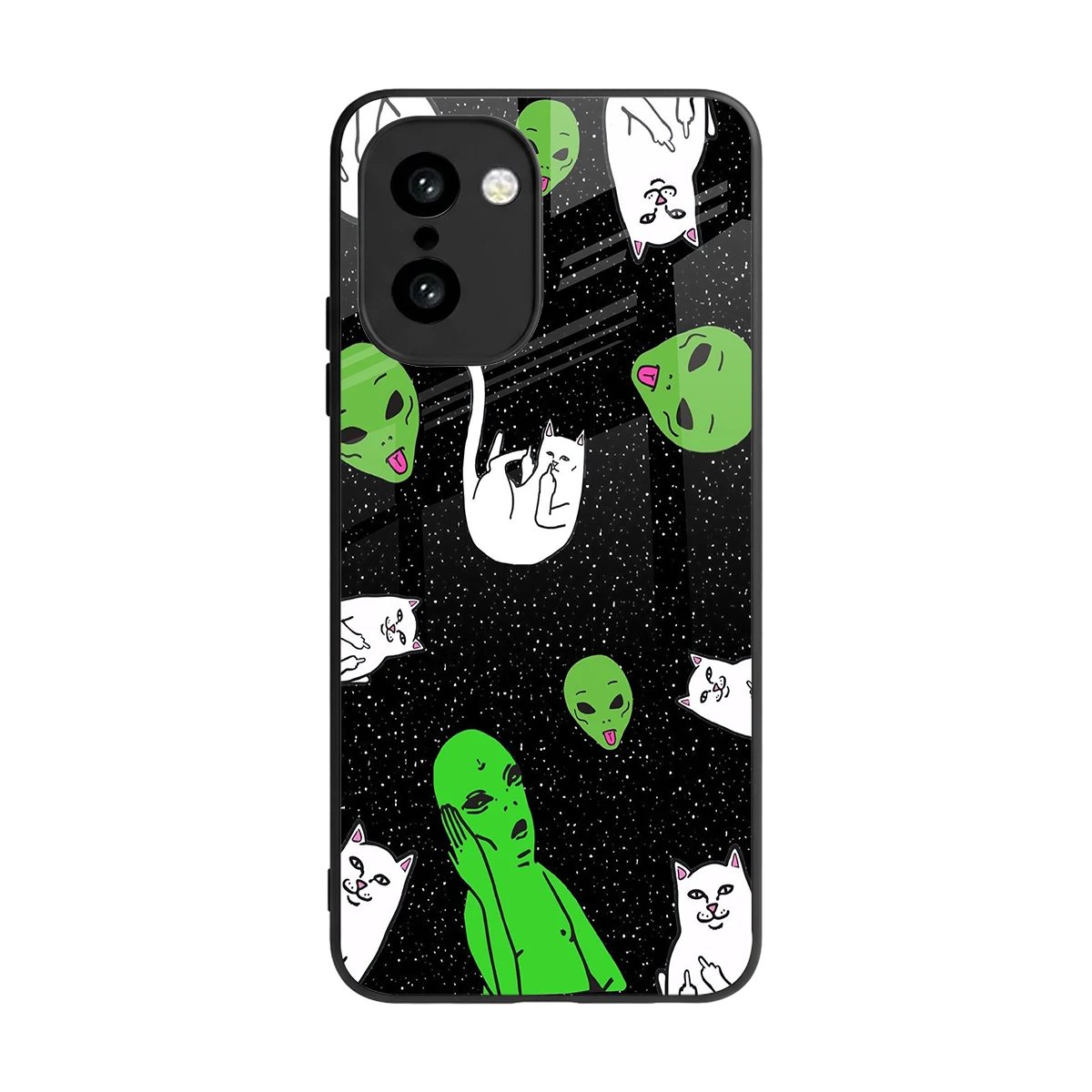 Space Kitty back phone cover | glass case for oneplus 15r