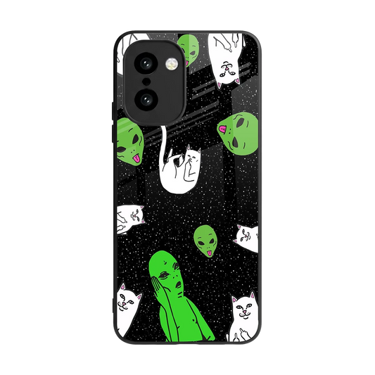 Space Kitty back phone cover | glass case for oneplus 15r