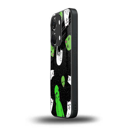Space Kitty oneplus nord 3 mobile cover | shockproof glass phone case