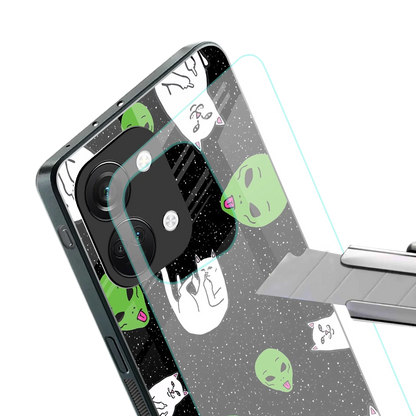 Space Kitty stylish phone case for oneplus nord 3 | glossy glass and slim fit
