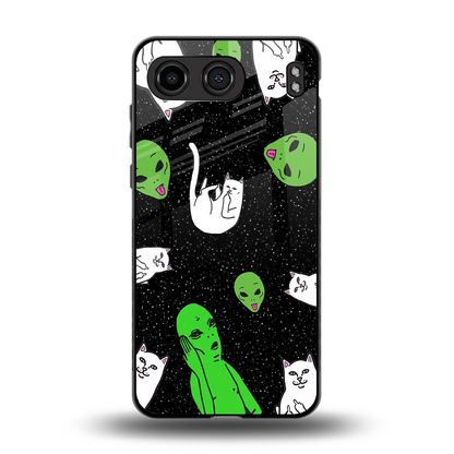 Space Kitty back phone cover | glass case for oneplus nord 4