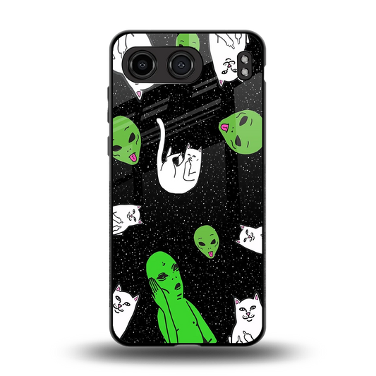 Space Kitty back phone cover | glass case for oneplus nord 4