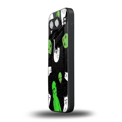 Space Kitty oneplus nord 4 mobile cover | shockproof glass phone case