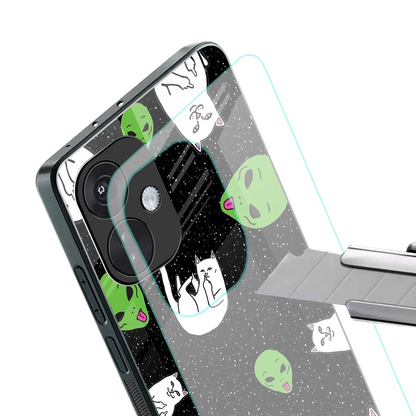 Space Kitty stylish phone case for oneplus nord ce 3 | glossy glass and slim fit