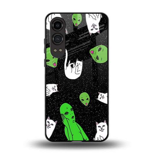 Space Kitty back phone cover | glass case for oneplus nord ce 4 lite