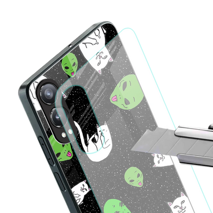 Space Kitty stylish phone case for oneplus nord ce 4 lite | glossy glass and slim fit