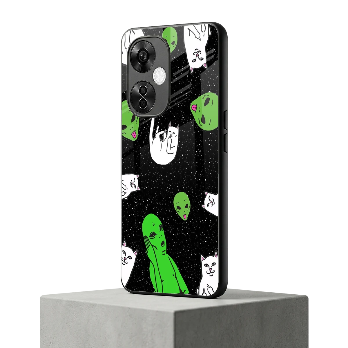 Space Kitty oneplus nord ce 3 lite mobile cover | shockproof glass phone case