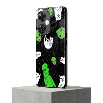 Space Kitty oneplus nord ce 3 lite mobile cover | shockproof glass phone case