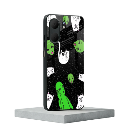 Space Kitty oppo a5x 5g mobile cover | shockproof glass phone case