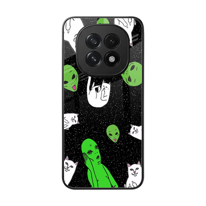 Space Kitty back phone cover | glass case for oppo f29 5g
