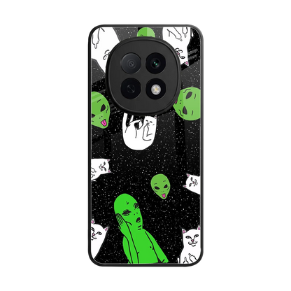 Space Kitty back phone cover | glass case for oppo f29 pro 5g
