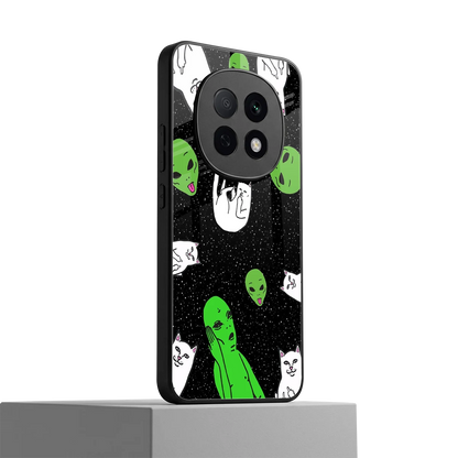 Space Kitty oppo f29 pro 5g mobile cover | shockproof glass phone case