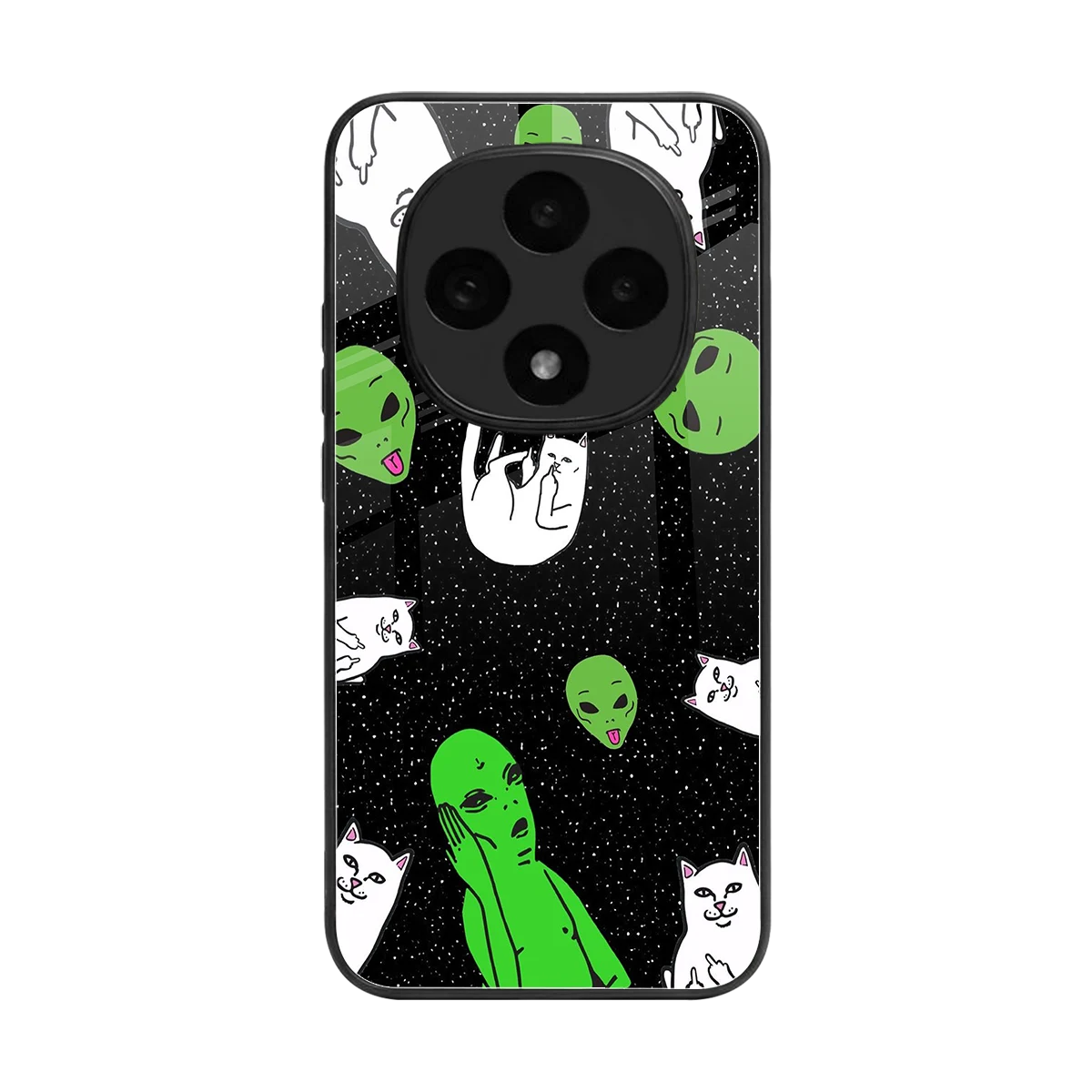 Space Kitty back phone cover | glass case for oppo f31 pro 5g