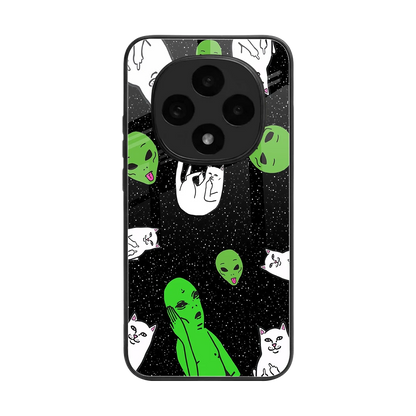 Space Kitty back phone cover | glass case for oppo f31 pro 5g