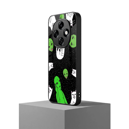 Space Kitty oppo f31 pro 5g mobile cover | shockproof glass phone case
