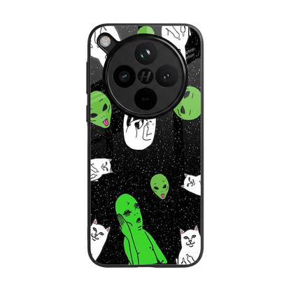 Space Kitty back phone cover | glass case for oppo find x8