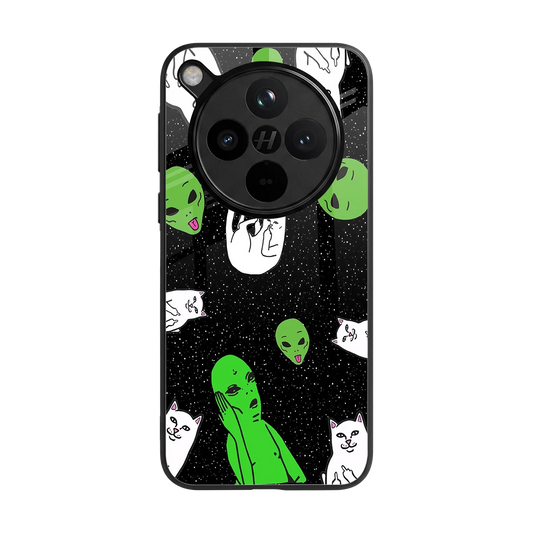 Space Kitty back phone cover | glass case for oppo find x8