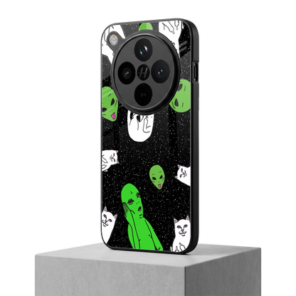 Space Kitty oppo find x8 mobile cover | shockproof glass phone case