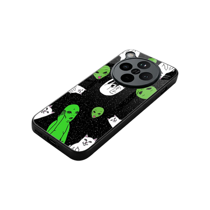 Space Kitty stylish phone case for oppo find x8 | glossy glass and slim fit