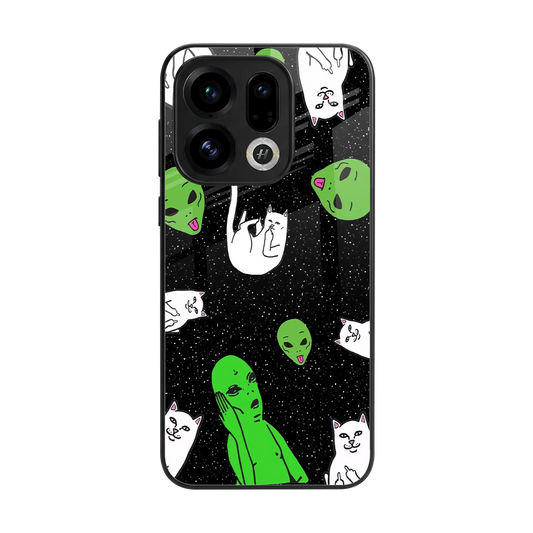 Space Kitty back phone cover | glass case for oppo find x9