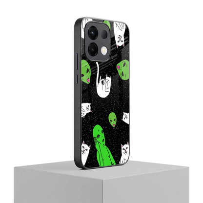 Space Kitty oppo k13 5g mobile cover | shockproof glass phone case