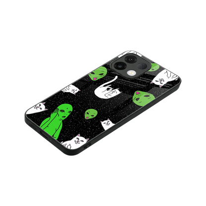 Space Kitty stylish phone case for oppo k13 5g | glossy glass and slim fit