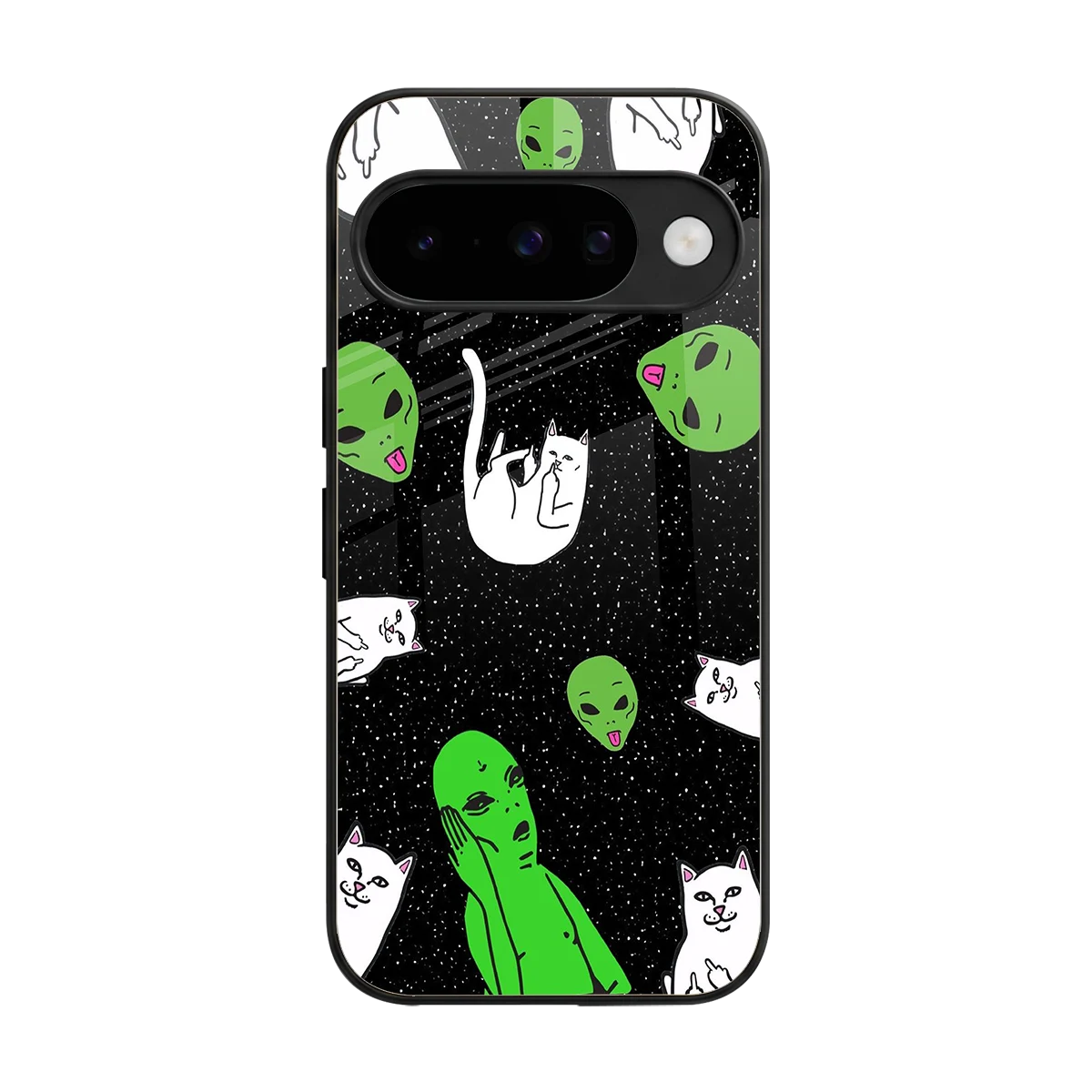 Space Kitty back phone cover | glass case for google pixel 10