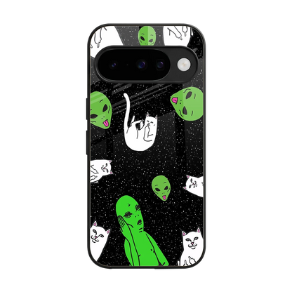 Space Kitty back phone cover | glass case for google pixel 10
