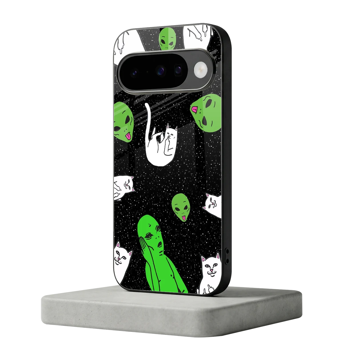 Space Kitty google pixel 10 mobile cover | shockproof glass phone case
