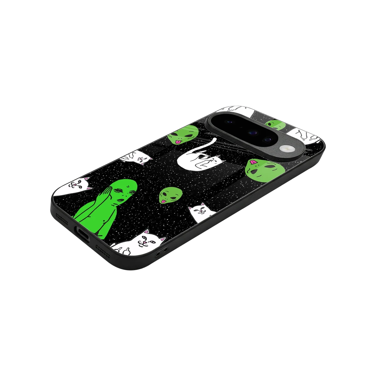 Space Kitty stylish phone case for google pixel 10 | glossy glass and slim fit