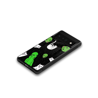 Space Kitty google pixel 6 pro mobile cover | shockproof glass phone case