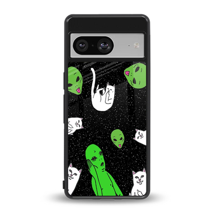 Space Kitty back phone cover | glass case for google pixel 8