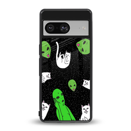 Space Kitty back phone cover | glass case for google pixel 8