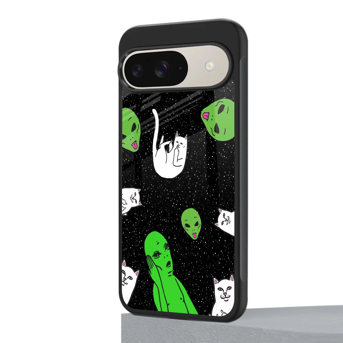 Space Kitty google pixel 9 mobile cover | shockproof glass phone case