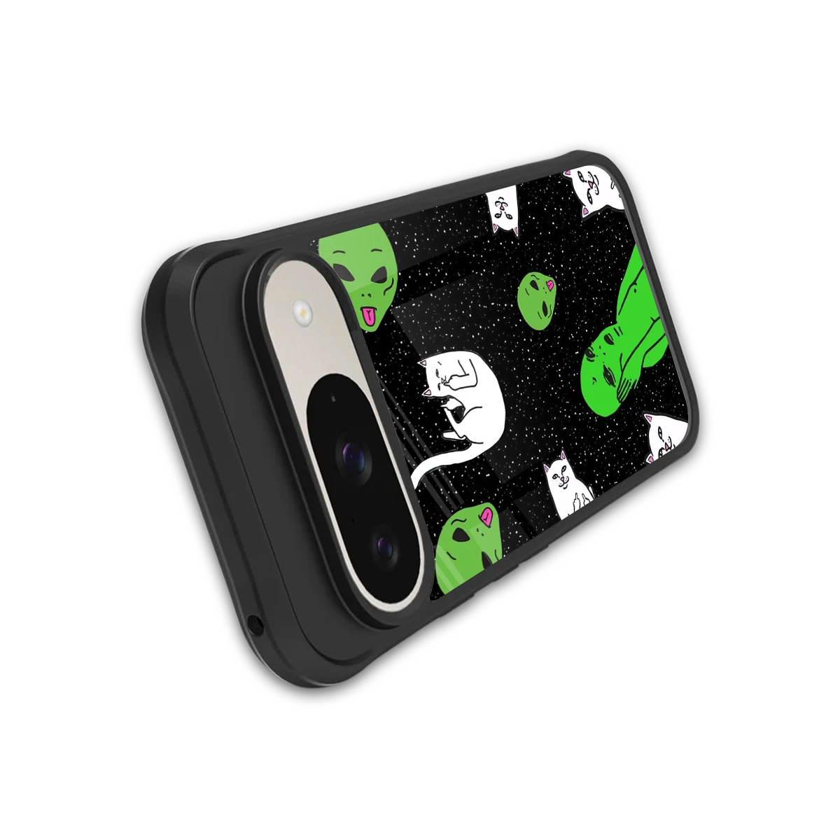 Space Kitty stylish phone case for google pixel 9 | glossy glass and slim fit