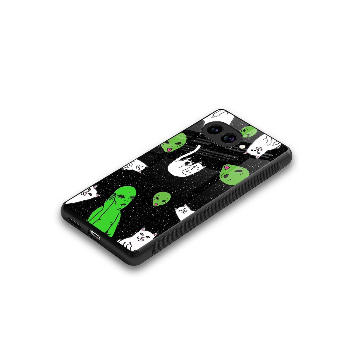 Space Kitty stylish phone case for google pixel 10a | glossy glass and slim fit