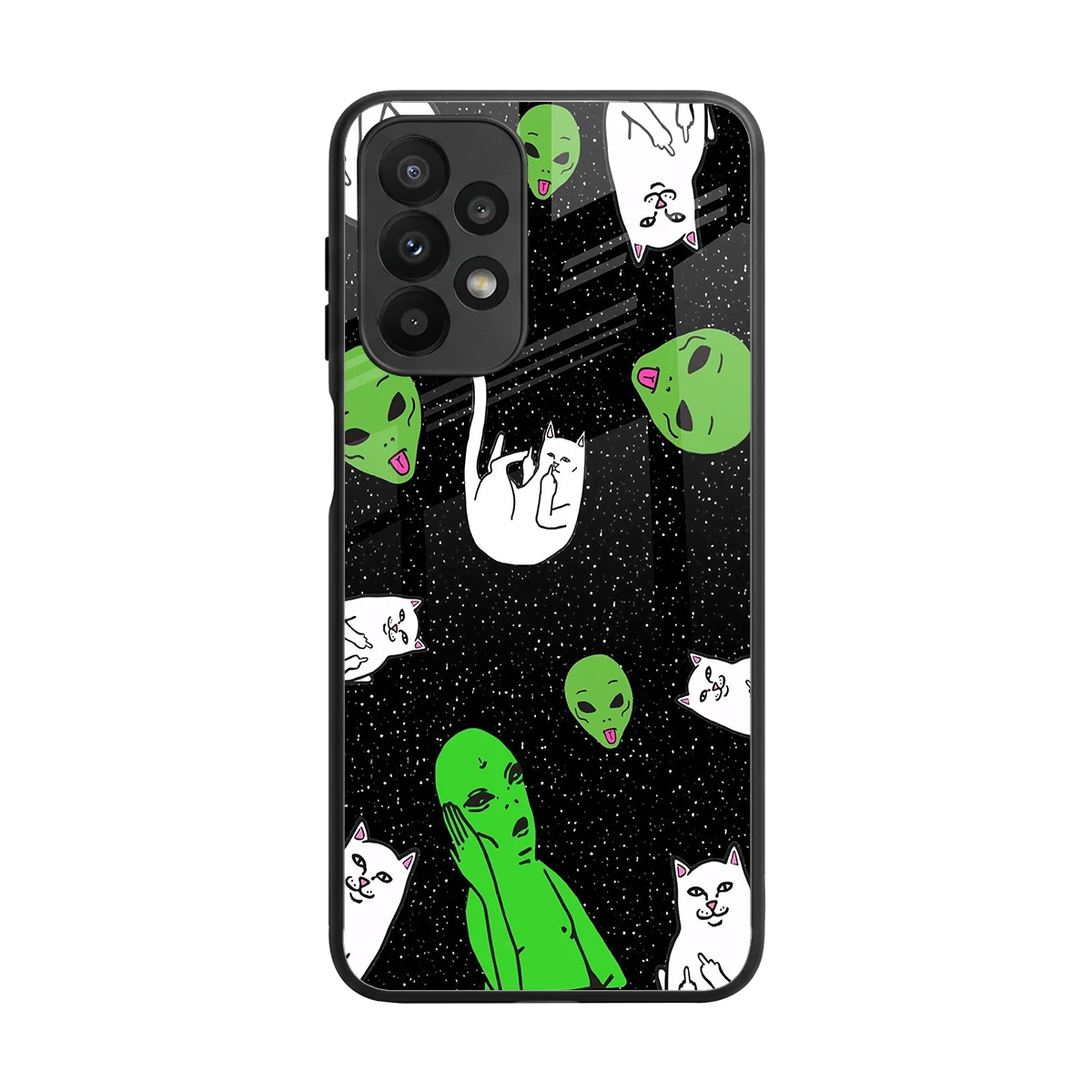 Space Kitty back phone cover | glass case for samsung galaxy a23