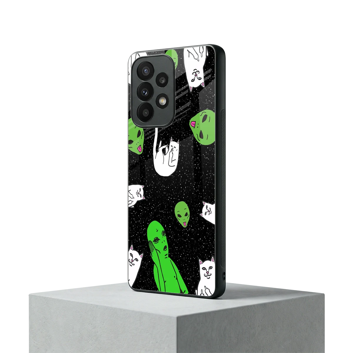 Space Kitty samsung galaxy a23 mobile cover | shockproof glass phone case
