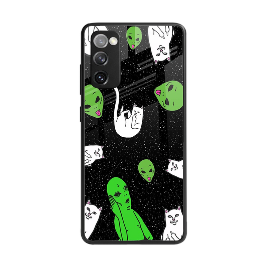 Space Kitty back phone cover | glass case for samsung galaxy s20 fe