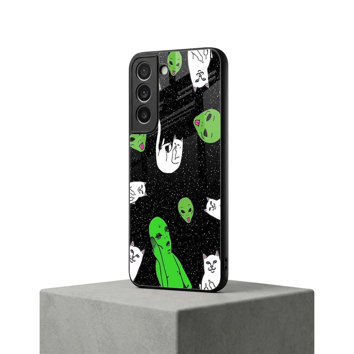 Space Kitty samsung galaxy s22 mobile cover | shockproof glass phone case
