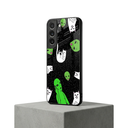 Space Kitty samsung galaxy s22 mobile cover | shockproof glass phone case