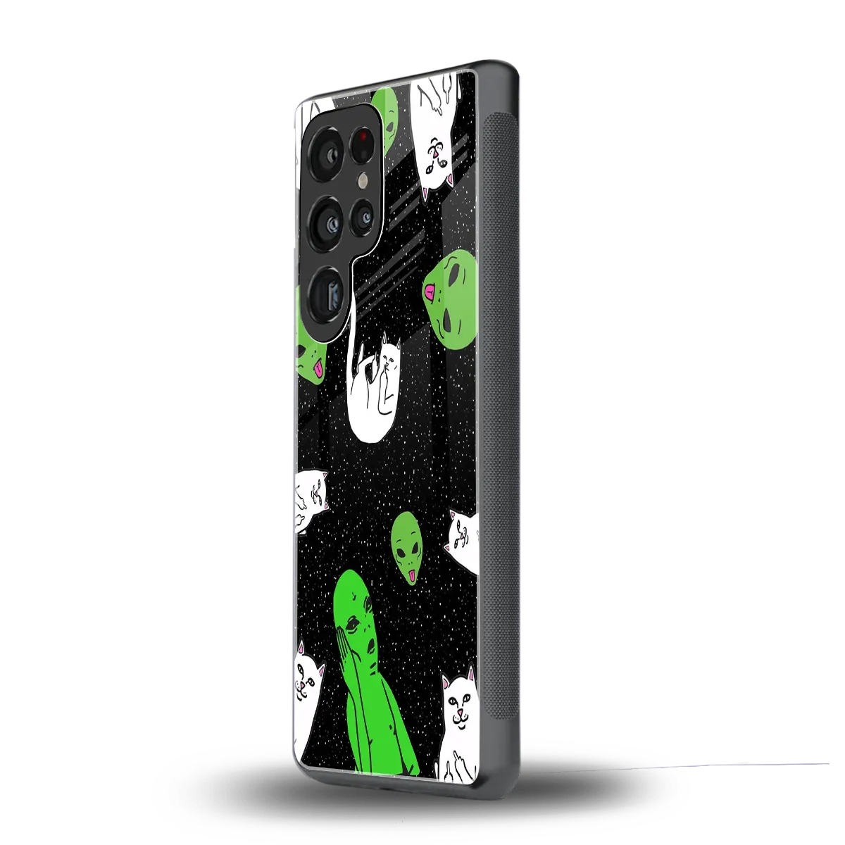 Space Kitty samsung galaxy s25 ultra mobile cover | shockproof glass phone case