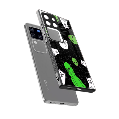Space Kitty sleekvivo v30 pro cover with tempered glass back and TPU edges