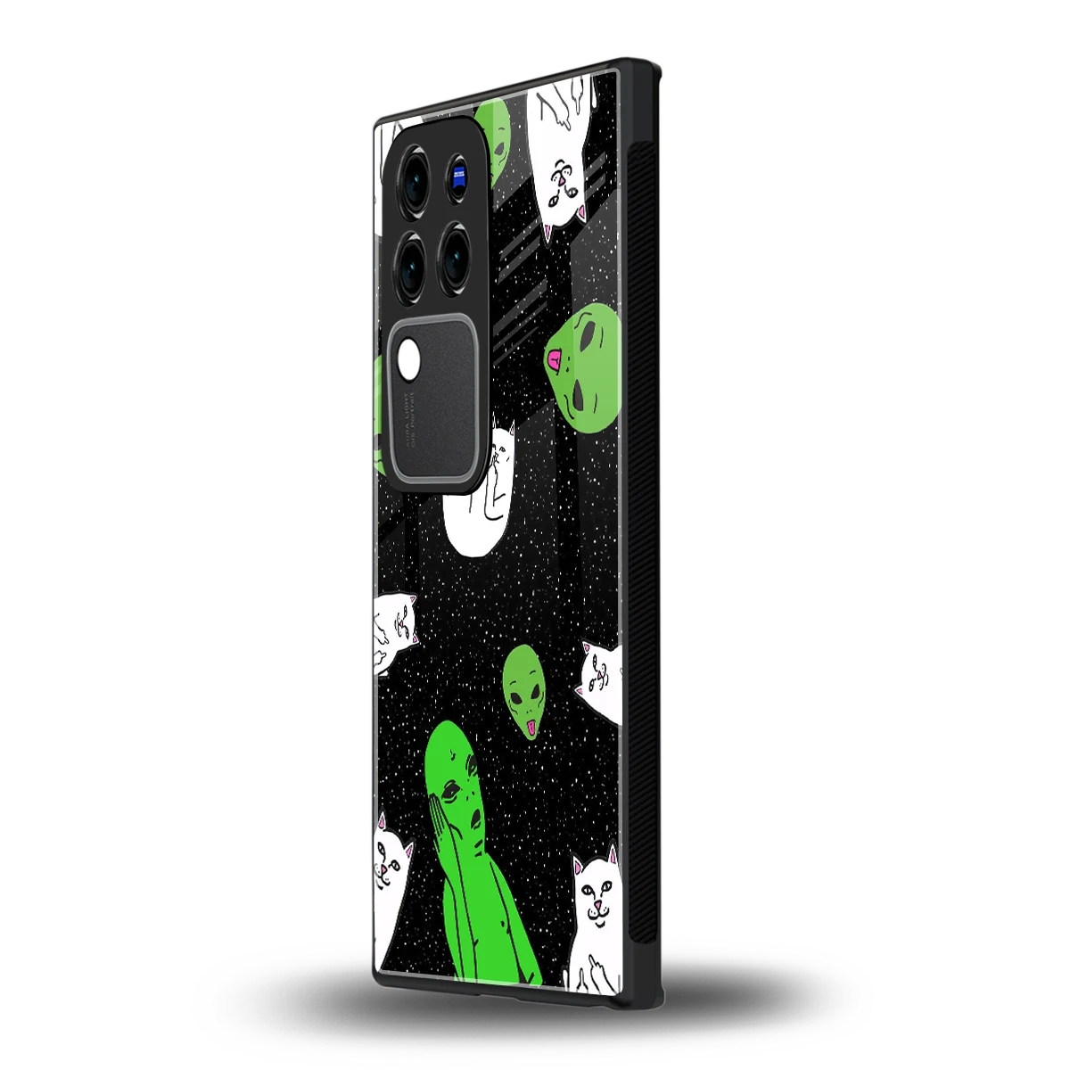 Space Kittyvivo v30 pro mobile cover | shockproof glass phone case