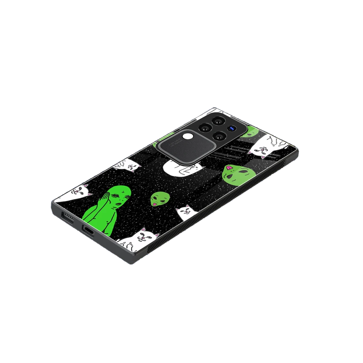 Space Kitty stylish phone case forvivo v30 pro | glossy glass and slim fit