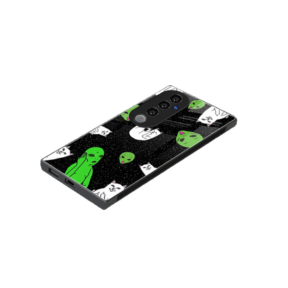 Space Kitty stylish phone case for vivo v40 pro | glossy glass and slim fit