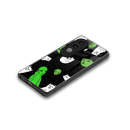 Space Kitty stylish phone case for vivo v40e | glossy glass and slim fit