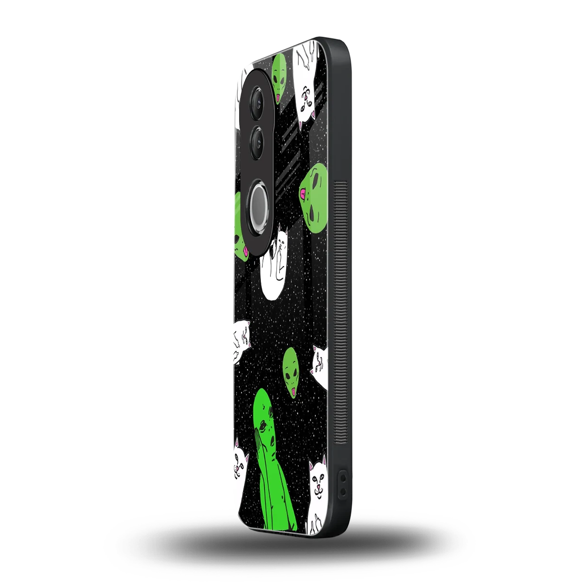 Space Kitty vivo v50 mobile cover | shockproof glass phone case