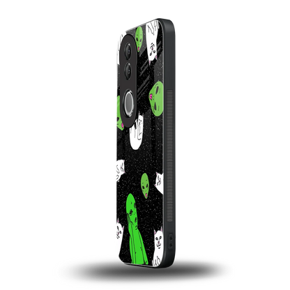 Space Kitty vivo v50 mobile cover | shockproof glass phone case