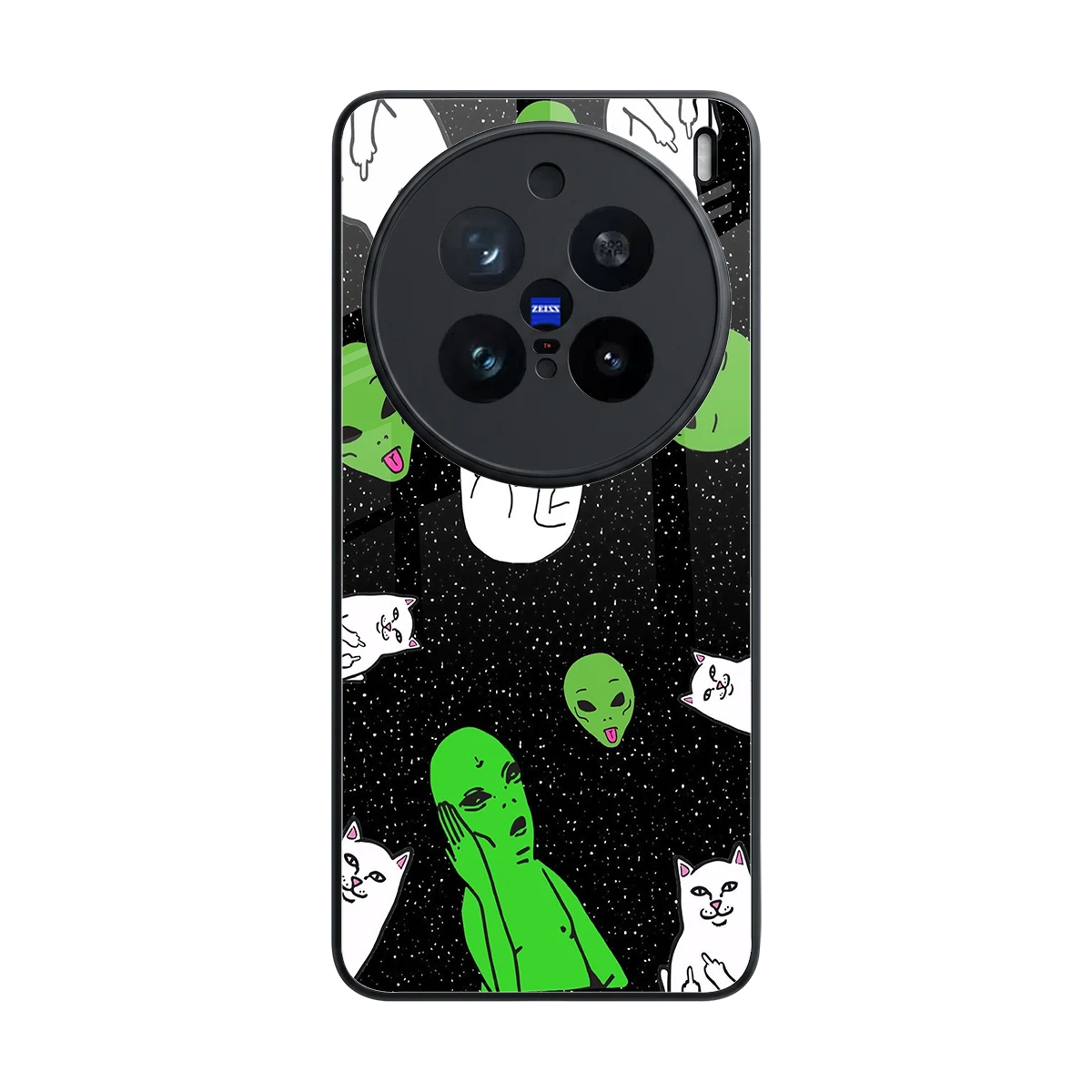 Space Kitty back phone cover | glass case for vivo x200 pro